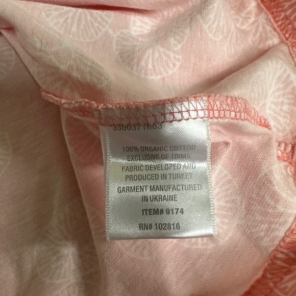 Garnet Hill Green Cotton Pajama Set Floral Print Long Sleeve Top Pants Sz L Wrap - Picture 4 of 14